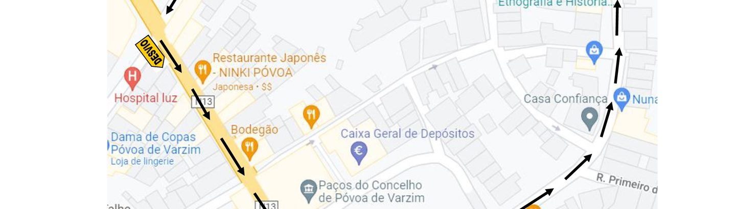 Aviso: Circulação condicionada pela requalificação da Rua Rocha Peixoto