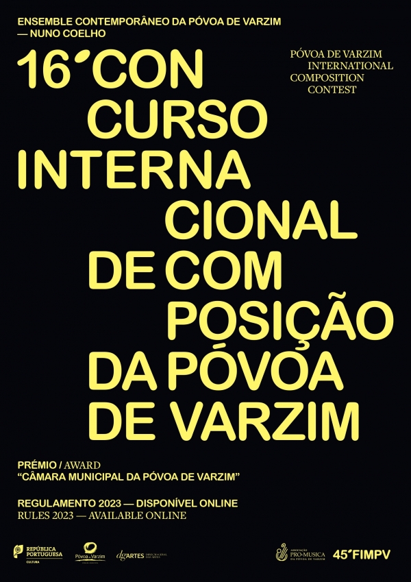 16.º Concurso Internacional de Composição da Póvoa de Varzim: inscrições