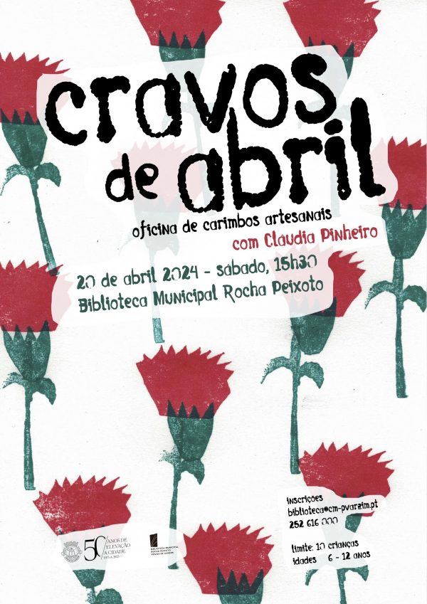 Cravos de Abril: oficina de carimbos artesanais