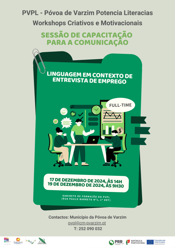 Sessão "Linguagem em contexto de entrevista de emprego"