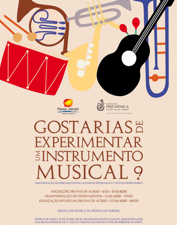 Demonstração de instrumentos "Gostarias de experimentar um instrumento musical?"