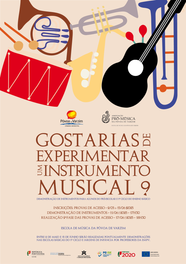 Demonstração de instrumentos "Gostarias de experimentar um instrumento musical?"