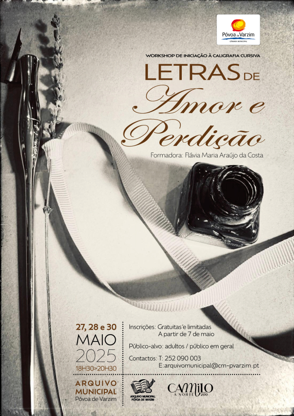 Workshop de introdução à Caligrafia Cursiva “Letras de Amor e Perdição”
