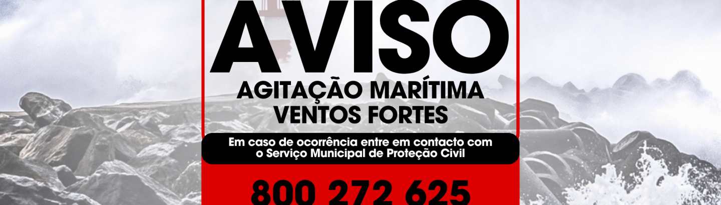 Aviso vermelho: agitação marítima e ventos fortes