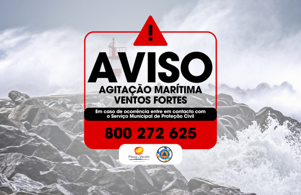 Aviso vermelho: agitação marítima e ventos fortes