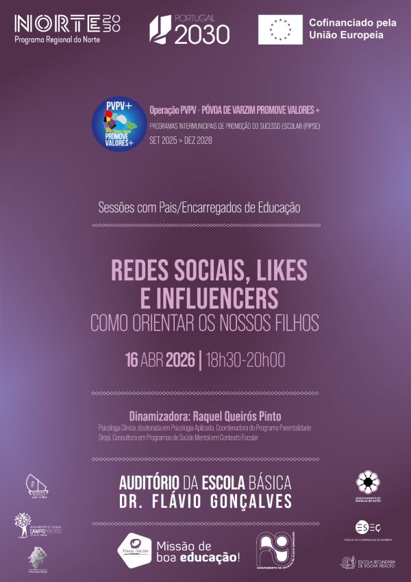 Sessão de sensibilização “Redes Sociais, Likes e Influencers: Como orientar os nossos filhos”