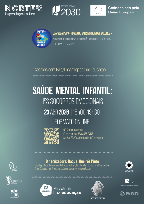 Sessão de sensibilização “Saúde Mental Infantil: 1.ºs Socorros Emocionais”