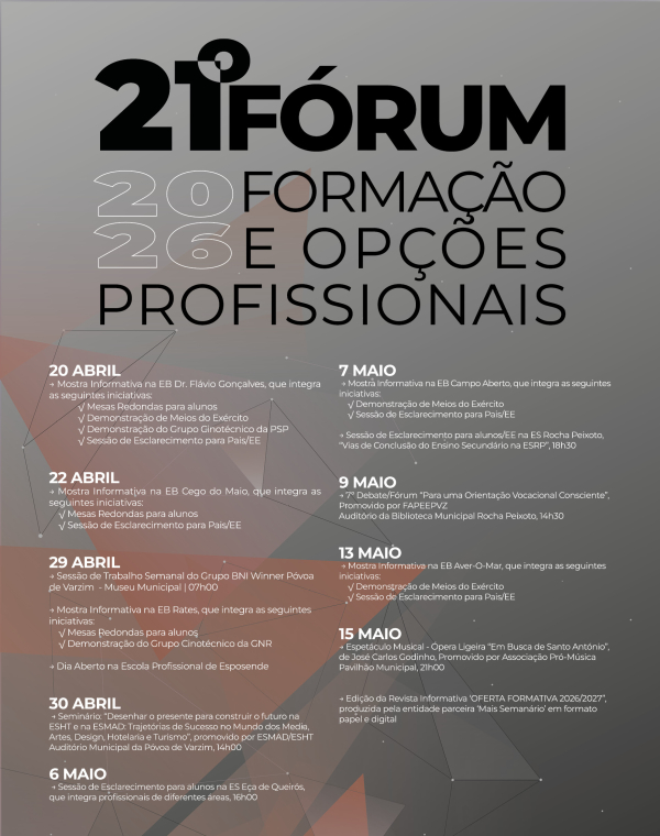 21.º Fórum de Formação e Opções Profissionais