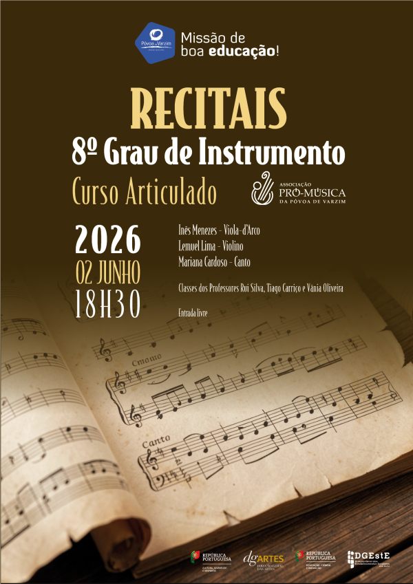 Recitais de 8.º Grau de Instrumento do Curso Articulado