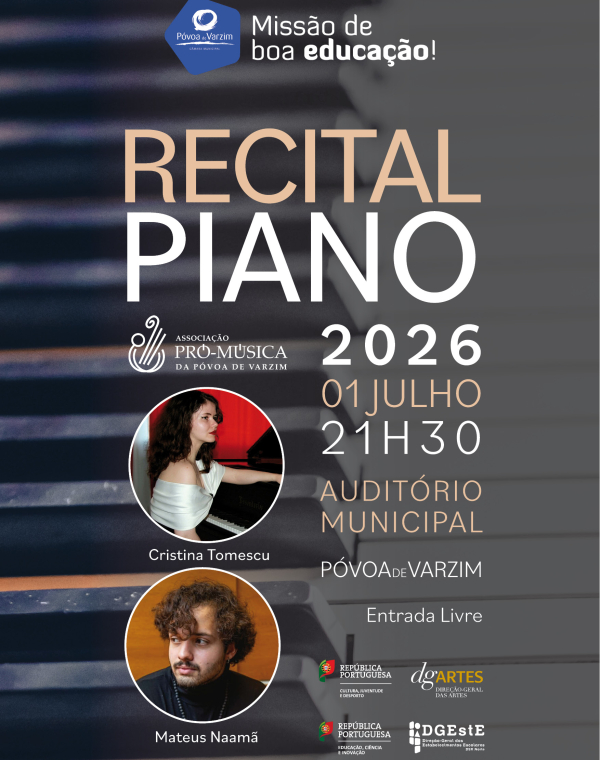 Recital de Piano com Cristina Tomescu e Mateus Naamã