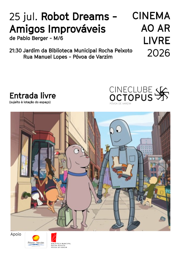 Cinema ao ar livre "Robot Dreams – Amigos Improváveis"