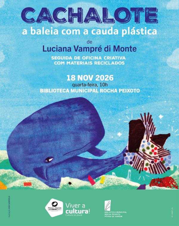 Apresentação do livro infantil "Cachalote, a baleia com a cauda plástica"